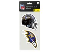 Wincraft NFL Baltimore Ravens Perfect Cut Decal (Set of 2) 4"""" x 4""""