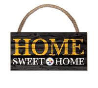 Wincraft NFL - Targa in legno Pittsburgh Steelers con scritta in lingua inglese "Wood Home Sweet Home