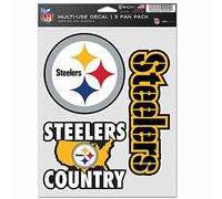 WinCraft Pittsburgh Steelers - Set di adesivi NFL, 20 x 15 cm