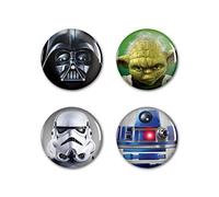 WinCraft Star Wars Star Wars Star Wars Star Wars 1 1/4" Rnd Button 4 PackWinCraft Star Wars 1 1/4" Rnd Button 4 Pack, Multicolor, NA