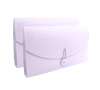 WINCUR - Cartella portadocumenti espandibile formato B6, 25 x 15,2 cm, portatile, 13 tasche, per documenti, banconote, ricevute, per casa e ufficio, confezione da 2 (lavanda B6)