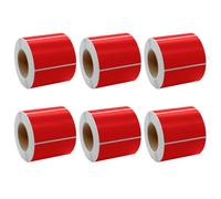 WINCUR Color - 6 rotoli di etichette termiche autoadesive dirette per spedizioni, organizzazione ed etichettatura personalizzata (6, rosso, 70 x 50 mm, 500 rotoli)