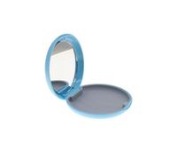 WINCUR - Confezione da 2 custodie per protezione della bocca con chiusura stretta, contenitore per protesi dentarie, sottile, per viaggi (blu, con specchio)