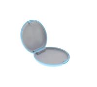 WINCUR - Confezione da 2 custodie per protezione della bocca con chiusura stretta, contenitore per protesi dentarie, sottile, per viaggi (blu, senza specchio)