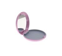 WINCUR - Confezione da 2 custodie per protezione della bocca con chiusura stretta, contenitore per protesi dentarie, sottile, per viaggi (rosa, con specchio)