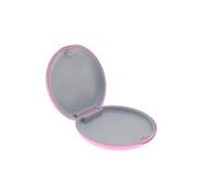 WINCUR - Confezione da 2 custodie per protezione della bocca con chiusura stretta, contenitore per protesi dentarie, sottile, per viaggi (rosa, senza specchio)