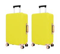 WINCUR Custodia protettiva per bagagli da viaggio ad alta resilienza, resistente ai graffi e alla polvere, per bagagli con ruote, valigia non inclusa, confezione da 2 (bianco, 45,7-50,8 cm), Giallo