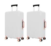 WINCUR Custodia protettiva per bagagli da viaggio ad alta resilienza, resistente ai graffi e alla polvere, per bagagli con ruote, valigia non inclusa, confezione da 2 (bianco, 45,7-50,8 cm), bianco