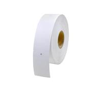 WINCUR Etichette per taglie per vestiti, carta patinata scrivibile, colore bianco, 1 rotolo di etichette per merce, con foro per esporre etichette per abbigliamento, etichette per chiavi, 40 x 110 mm