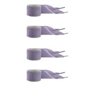 WINCUR Lacci piatti a scacchi, lacci piatti per scarpe da ginnastica e calzature casual, 4 paia, larghezza 2,5 cm, Piccolo Viola, 140cm/55"