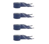 WINCUR Lacci piatti a scacchi, lacci piatti per scarpe da ginnastica e calzature casual, 4 paia, larghezza 2,5 cm, Small Blu Navy, 90cm/35"