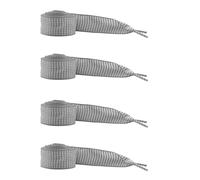 WINCUR Lacci piatti a scacchi, lacci piatti per scarpe da ginnastica e calzature casual, 4 paia, larghezza 2,5 cm, Grigio, 180cm/71"