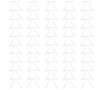 WINCUR - Mini fiocchi di nastro di raso, 12,7 x 17,8 cm, prelegati, per cucito, bomboniere, decorazioni per scatole regalo, 50 pezzi (bianco)