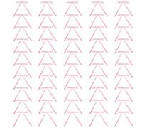 WINCUR - Mini fiocchi di nastro di raso, 12,7 x 17,8 cm, prelegati, per cucito, bomboniere, decorazioni per scatole regalo, 50 pezzi (rosa chiaro)