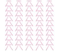 WINCUR - Mini fiocchi di nastro di raso, 12,7 x 17,8 cm, prelegati, per cucito, bomboniere, decorazioni per scatole regalo, 50 pezzi (nero e rosa)