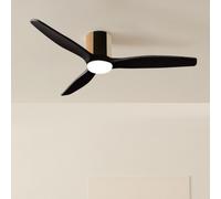 WIND CALM CUSTOM WOVEN - Ventilatore Da Soffitto Silenzioso 40W Ø132 Cm In Legno 100% Con Luce LED Telecomando