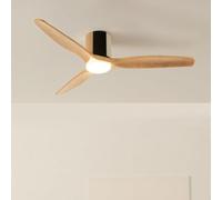 WIND CALM CUSTOM WOVEN - Ventilatore Da Soffitto Silenzioso 40W Ø132 Cm In Legno 100% Con Luce LED Telecomando