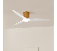 WIND CALM CUSTOM WOVEN - Ventilatore Da Soffitto Silenzioso 40W Ø132 Cm In Legno 100% Con Luce LED Telecomando