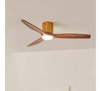 WIND CALM CUSTOM WOVEN - Ventilatore Da Soffitto Silenzioso 40W Ø132 Cm In Legno 100% Con Luce LED Telecomando