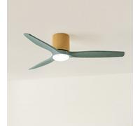 WIND CALM CUSTOM WOVEN - Ventilatore Da Soffitto Silenzioso 40W Ø132 Cm In Legno 100% Con Luce LED Telecomando