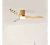 WIND CALM CUSTOM WOVEN - Ventilatore Da Soffitto Silenzioso 40W Ø132 Cm In Legno 100% Con Luce LED Telecomando