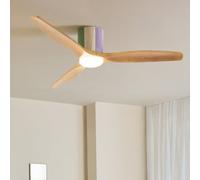WIND CALM CUSTOM WOVEN - Ventilatore Da Soffitto Silenzioso 40W Ø132 Cm In Legno 100% Con Luce LED Telecomando