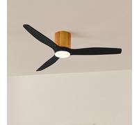 WIND CALM CUSTOM WOVEN - Ventilatore Da Soffitto Silenzioso 40W Ø132 Cm In Legno 100% Con Luce LED Telecomando