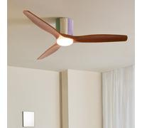 WIND CALM CUSTOM WOVEN - Ventilatore Da Soffitto Silenzioso 40W Ø132 Cm In Legno 100% Con Luce LED Telecomando
