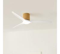 WIND CALM CUSTOM WOVEN - Ventilatore Da Soffitto Silenzioso 40W Ø132 Cm In Legno 100% Con Luce LED Telecomando