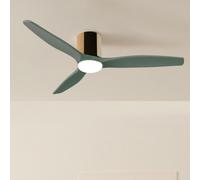 WIND CALM CUSTOM WOVEN - Ventilatore Da Soffitto Silenzioso 40W Ø132 Cm In Legno 100% Con Luce LED Telecomando