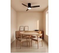 WIND CALM NATURAL WOOD - Ventilatore Da Soffitto 40W Silenzioso 100% Legno Controllo A Parete + Telecomando