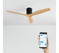 WIND CALM NATURAL WOOD - Ventilatore Da Soffitto 40W Silenzioso 100% Legno Senza Luce