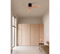 WIND CALM NATURAL WOOD - Ventilatore Da Soffitto 40W Silenzioso 100% Legno Senza Luce