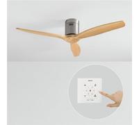 WIND CALM NATURAL WOOD - Ventilatore Da Soffitto 40W Silenzioso 100% Legno Senza Luce