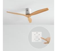 WIND CALM NATURAL WOOD - Ventilatore Da Soffitto 40W Silenzioso 100% Legno Senza Luce