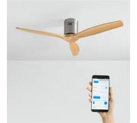 WIND CALM NATURAL WOOD - Ventilatore Da Soffitto 40W Silenzioso 100% Legno Senza Luce