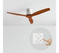 WIND CALM NATURAL WOOD - Ventilatore Da Soffitto 40W Silenzioso 100% Legno Senza Luce