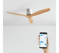 WIND CALM NATURAL WOOD - Ventilatore Da Soffitto 40W Silenzioso 100% Legno Senza Luce