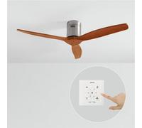 WIND CALM NATURAL WOOD - Ventilatore Da Soffitto 40W Silenzioso 100% Legno Senza Luce
