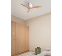 WIND CALM NATURAL WOOD - Ventilatore Da Soffitto 40W Silenzioso 100% Legno Senza Luce