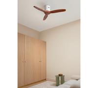 WIND CALM NATURAL WOOD - Ventilatore Da Soffitto 40W Silenzioso 100% Legno Senza Luce