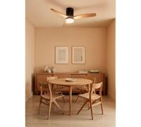 WIND CALM NATURAL WOOD - Ventilatore Da Soffitto 40W Silenzioso 100% Legno Telecomando