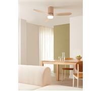 WIND CALM SCULPT - Ventilatore Da Soffitto Silenzioso 40W Ø132 Cm Con Luce LED M (Ø132cm) (stanze 10m²-25m²) & Con Luce & Sabbia