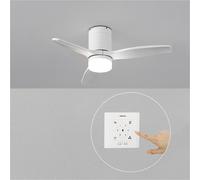 WIND CALM - Ventilatore Da Soffitto Silenzioso Da 40W Con Pale Tecniche In ABS Di Varie Dimensioni Controllo A Parete + Telecomando