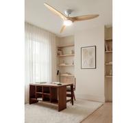 WIND CENTURY - Ventilatore Da Soffitto 40W Silenzioso Ø152 Cm 100% Legno Telecomando