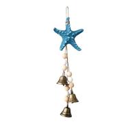 Wind Chimes for Outside - Decorative Coastal Sea Decor, Resina resistente alle intemperie con tubi di risonanza & Star Fish Accents for Beach Gardens, Riverfront Porches, Patios and Shoreline Retreats