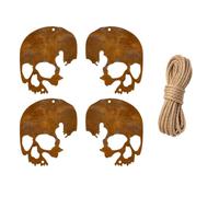 Wind Chimes Outdoor Rusty - Retro Halloween Skeleton Decor | with Natural Jute Rope Indoor Wind Chimes for Outdoor Porch Garden Balcony Patio Zen Backyard Home Tree