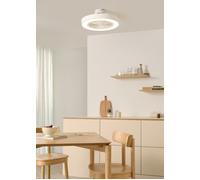 WIND CLEAR EASY - Ventilatore Da Soffitto Silenzioso 40W Ø50 Cm Con Pale Nascoste E Luce LED Controllo A Parete + Telecomando