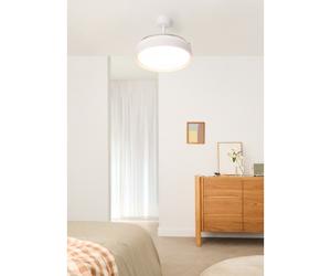 WIND CLEAR EDGE - Ventilatore Da Soffitto Silenzioso 40 W Ø107 Cm Con Pale Retrattili E Luce LED Telecomando