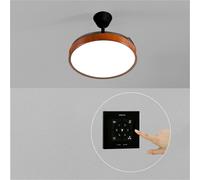 WIND CLEAR STUDIO - Ventilatore Da Soffitto 40W Silenzioso Con Pale Retrattili E Luce LED, Varie Dimensioni Controllo A Parete + Telecomando
